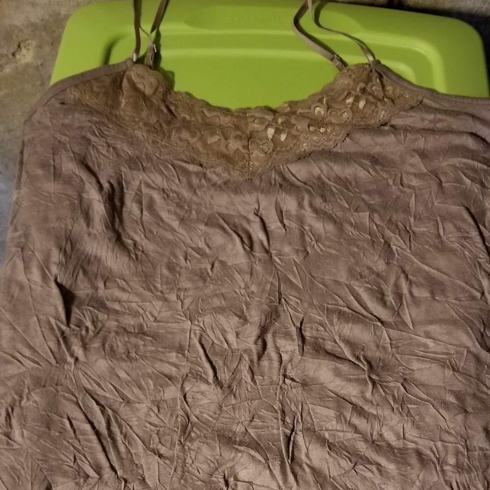 Brown undershirt with lace
